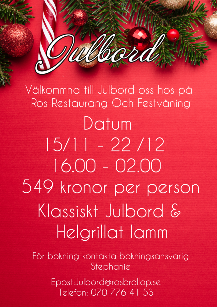 Julbord Ros Bröllop